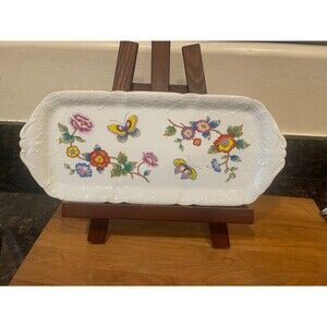 Vintage Estee Lauder butterfly & flower Platter